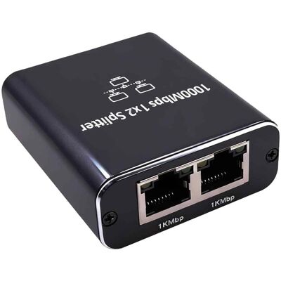 SANS MARQUE Switch Rj45 2 Ports 1000mbps, Splitter Double Pour Ordinateur, Répartiteur Câble Ethernet 1 Vers 2 Pour Ordinateur, Hub, Commutateur, Routeur, Décodeur, Télévision Numérique - Publicité SANS MARQUE Switch Rj45 2 Ports 1000mbps, Splitter Double Pour Ordinateur, Répartiteur Câble Ethernet 1 Vers 2 Pour Ordinateur, Hub, Commutateur, Routeur, Décodeur, Télévision Numérique - Publicité