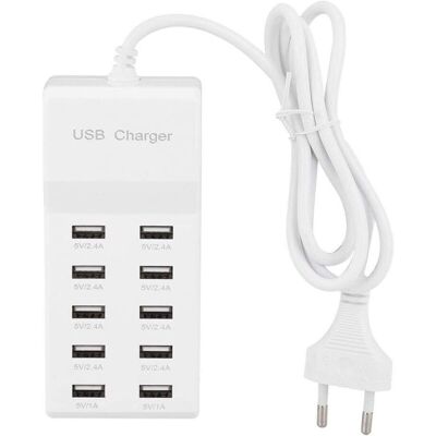 OEM Fdit Chargeur Mural Usb 10 Station De Chargement Usb Multi-ports 100-240v Bandeau D'Alimentation Pour Hub Usb De Voyage Avec Cordon Pour Plusieurs Appareils(ue) - Publicité OEM Fdit Chargeur Mural Usb 10 Station De Chargement Usb Multi-ports 100-240v Bandeau D'Alimentation Pour Hub Usb De Voyage Avec Cordon Pour Plusieurs Appareils(ue) - Publicité