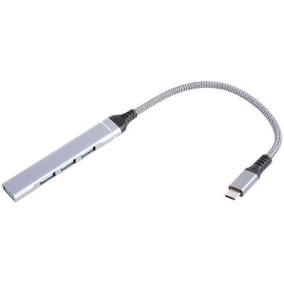 FLAMMKRAFT Hub Usb Haute Vitesse À 4 Ports Usb 3.0 Type C 5 Gbit/s Pour Pc - Publicité FLAMMKRAFT Hub Usb Haute Vitesse À 4 Ports Usb 3.0 Type C 5 Gbit/s Pour Pc - Publicité