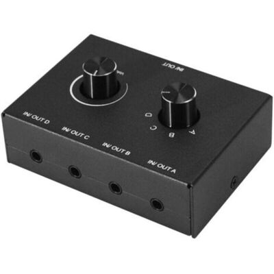 OEM Commutateur Audio 4 Ports, Sélecteur 3,5 Mm, Aux Stéréo, Boîte De Commutation Entrées 1 Sortie/1 Entrée Sorties - Publicité OEM Commutateur Audio 4 Ports, Sélecteur 3,5 Mm, Aux Stéréo, Boîte De Commutation Entrées 1 Sortie/1 Entrée Sorties - Publicité