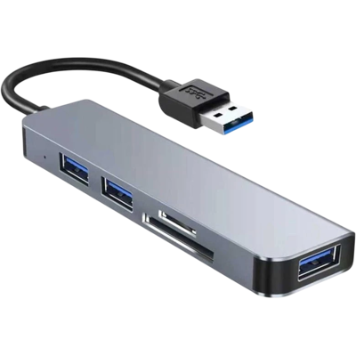 OEM Hub Usb Byl-2103u 5 Em 1 Usb/usb 3.0+2.0+cartão Sd+microsd Prata - Publicité OEM Hub Usb Byl-2103u 5 Em 1 Usb/usb 3.0+2.0+cartão Sd+microsd Prata - Publicité
