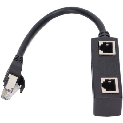 OEM Répartiteur Rj45 1 Vers 2 - Compatible Cat7 - Noyau Plaqué Or - Abs Noir - Pour Partage Connexion Ethernet Sans Routeur - 1 Pièce - Publicité OEM Répartiteur Rj45 1 Vers 2 - Compatible Cat7 - Noyau Plaqué Or - Abs Noir - Pour Partage Connexion Ethernet Sans Routeur - 1 Pièce - Publicité