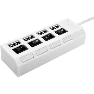 FLAMMKRAFT Hub Usb 2.0 À 4 Ports Avec Voyants Led, Multi-ports Usb Pour Pc Windows - Publicité FLAMMKRAFT Hub Usb 2.0 À 4 Ports Avec Voyants Led, Multi-ports Usb Pour Pc Windows - Publicité