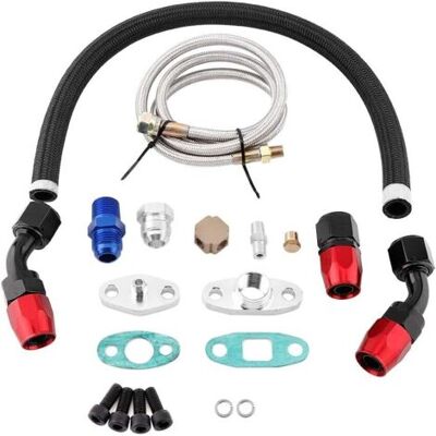 OEM Royaluxe-kit De Vidange D'Huile De Chargeur Turbo Ligne De Retour D'Alimentation D'Huile Turbo An10 Kit De Bride D'Adaptateur De Raccord Pour T3 T4 Gt35 T70 T66 - Publicité OEM Royaluxe-kit De Vidange D'Huile De Chargeur Turbo Ligne De Retour D'Alimentation D'Huile Turbo An10 Kit De Bride D'Adaptateur De Raccord Pour T3 T4 Gt35 T70 T66 - Publicité