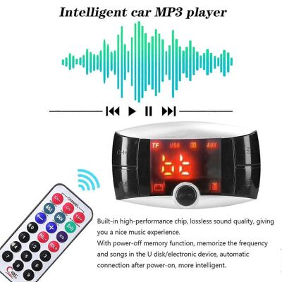 FLAMMKRAFT Lecteur Mp3 Voiture Bluetooth, Transmetteur Fm Audio Stéréo Sans Fil, Chargeur Usb Double Avec Écran Lcd Et Télécommande - Publicité FLAMMKRAFT Lecteur Mp3 Voiture Bluetooth, Transmetteur Fm Audio Stéréo Sans Fil, Chargeur Usb Double Avec Écran Lcd Et Télécommande - Publicité