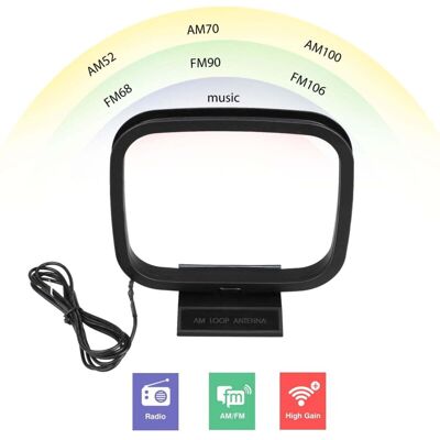 OEM Antenne Boucle Am/fm Pour Récepteur Radio Intérieur - Câble Stéréo 2 Broches, Compatible Table Et Mur-ulisem - Publicité OEM Antenne Boucle Am/fm Pour Récepteur Radio Intérieur - Câble Stéréo 2 Broches, Compatible Table Et Mur-ulisem - Publicité