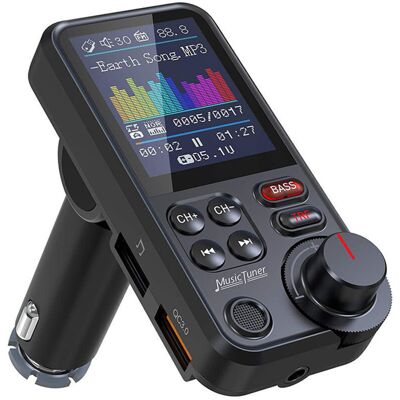 OEM Transmetteur Bluetooth De Voiture, Adaptateur D'Autoradio Bluetooth À Écran Couleur De 1,8" Avec Mic - Publicité OEM Transmetteur Bluetooth De Voiture, Adaptateur D'Autoradio Bluetooth À Écran Couleur De 1,8" Avec Mic - Publicité