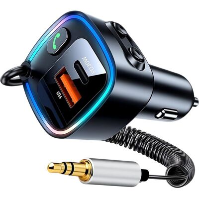 OEM Adaptateur Bluetooth 5.4 Voiture Avec Chargeur 42w (pd 30w & Qc 12w) – Récepteur Bluetooth Jack 3.5mm Pour Autoradio, Enceinte, Haut-parleur, Amplificateur, Appels Mains Libres, Support Usb Disk - Publicité OEM Adaptateur Bluetooth 5.4 Voiture Avec Chargeur 42w (pd 30w & Qc 12w) – Récepteur Bluetooth Jack 3.5mm Pour Autoradio, Enceinte, Haut-parleur, Amplificateur, Appels Mains Libres, Support Usb Disk - Publicité