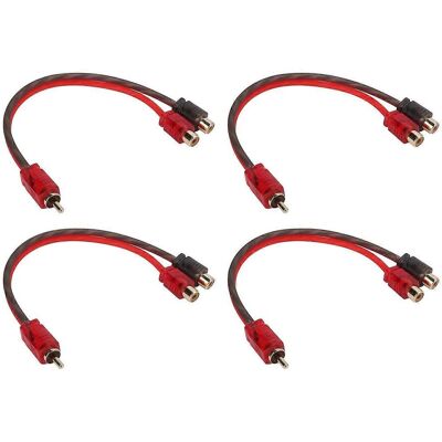 FLAMMKRAFT Câble Rca Y 1 Mâle Vers 2 Femelles, 4 Packs, Adaptateur Stéréo Audio Voiture, Répartiteur Pour Haut-parleur Auto, Connexion Système Sonore. Publicité FLAMMKRAFT Câble Rca Y 1 Mâle Vers 2 Femelles, 4 Packs, Adaptateur Stéréo Audio Voiture, Répartiteur Pour Haut-parleur Auto, Connexion Système Sonore. Publicité