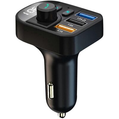 FLAMMKRAFT Transmetteur Fm Voiture Universel, Kit Mains Libres Appel, 3 Ports Usb, Lecteur Mp3 Bluetooth Radio Récepteur Auto. Publicité FLAMMKRAFT Transmetteur Fm Voiture Universel, Kit Mains Libres Appel, 3 Ports Usb, Lecteur Mp3 Bluetooth Radio Récepteur Auto. Publicité