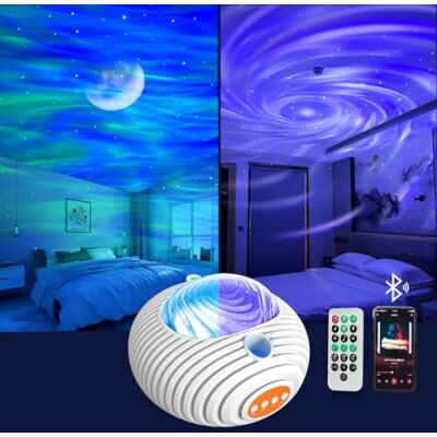 OEM Projecteur D'Étoiles Double Projection Galaxie Aurore Boréale Voie Lactée Haut-parleur Bluetooth 7 Niveaux Luminosité 56 Effets Lumineux - Publicité OEM Projecteur D'Étoiles Double Projection Galaxie Aurore Boréale Voie Lactée Haut-parleur Bluetooth 7 Niveaux Luminosité 56 Effets Lumineux - Publicité