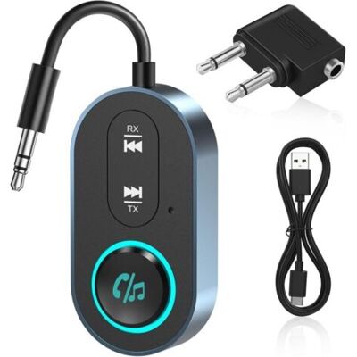 OEM Transmetteur Bluetooth 5.3, 2 En 1 Adaptateur Bluetooth Jack, Adaptateur Bluetooth Jack 3.5mm Aux, Transmetteur Recepteur Audio Pour Avion, Tv, Airpods, Tablette Pc, Voiture, Gym Sport - Publicité OEM Transmetteur Bluetooth 5.3, 2 En 1 Adaptateur Bluetooth Jack, Adaptateur Bluetooth Jack 3.5mm Aux, Transmetteur Recepteur Audio Pour Avion, Tv, Airpods, Tablette Pc, Voiture, Gym Sport - Publicité