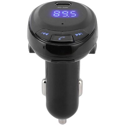 FLAMMKRAFT Bt09 Bluetooth 12v Fm Transmetteur Sans Fil Mp3 Lecteur Voiture Chargeur Rapide Type C Pd 30w - Publicité FLAMMKRAFT Bt09 Bluetooth 12v Fm Transmetteur Sans Fil Mp3 Lecteur Voiture Chargeur Rapide Type C Pd 30w - Publicité
