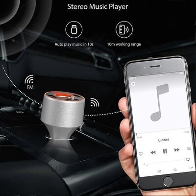 FLAMMKRAFT Cacagoo Transmetteur Fm Bluetooth 4.2 Kit Mains Libres Voiture, Lecteur Mp3 80w, Chargeur Usb Cigare, Clé Usb, Haut-parleur Stéréo Sans Fil - Publicité FLAMMKRAFT Cacagoo Transmetteur Fm Bluetooth 4.2 Kit Mains Libres Voiture, Lecteur Mp3 80w, Chargeur Usb Cigare, Clé Usb, Haut-parleur Stéréo Sans Fil - Publicité