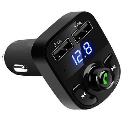 FLAMMKRAFT Kit Mains Libres Voiture Bt, Lecteur Mp3 Audio Voiture, Chargeur Double Usb, Transmetteur Fm, Micro Intégré. Publicité FLAMMKRAFT Kit Mains Libres Voiture Bt, Lecteur Mp3 Audio Voiture, Chargeur Double Usb, Transmetteur Fm, Micro Intégré. Publicité