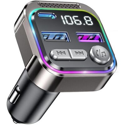 SCORPIO Transmetteur Fm Bluetooth Voiture, Émetteur Radio Avec Prise Allume Cigare, Usb C Qc Pd 36w Adaptateur, Autoradio Bluthooh Pour Téléphone Kit Mains Libres, Car Mp3 Musique Player - Publicité SCORPIO Transmetteur Fm Bluetooth Voiture, Émetteur Radio Avec Prise Allume Cigare, Usb C Qc Pd 36w Adaptateur, Autoradio Bluthooh Pour Téléphone Kit Mains Libres, Car Mp3 Musique Player - Publicité