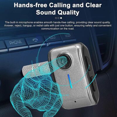 FLAMMKRAFT Adaptateur Bluetooth Voiture 3.5mm Aux, Récepteur Audio Sans Fil Avec Micro Intégré, Support Entrée Carte Tf, Kit Mains Libres Auto - Publicité FLAMMKRAFT Adaptateur Bluetooth Voiture 3.5mm Aux, Récepteur Audio Sans Fil Avec Micro Intégré, Support Entrée Carte Tf, Kit Mains Libres Auto - Publicité
