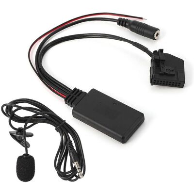 FLAMMKRAFT Câble Adaptateur Bluetooth Aux 18 Broches Pour Autoradio, Microphone Intégré Compatible Mercedes Benz Comand 2.0 W211 W208 W168 W203. Publicité FLAMMKRAFT Câble Adaptateur Bluetooth Aux 18 Broches Pour Autoradio, Microphone Intégré Compatible Mercedes Benz Comand 2.0 W211 W208 W168 W203. Publicité