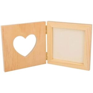 ARTEMIO Cadre Photo Pliable En Bois - Coeur - 12,5 X 25 Cm - Publicité ARTEMIO Cadre Photo Pliable En Bois - Coeur - 12,5 X 25 Cm - Publicité