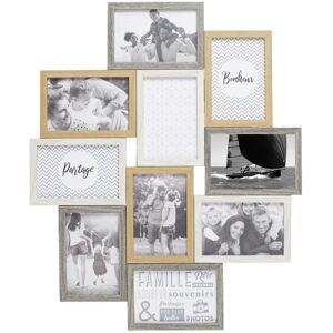 Altobuy - Pêle-mêle 10 Cadres Photo Effet Bois Naturel Blanc Et Gris - Publicité Altobuy - Pêle-mêle 10 Cadres Photo Effet Bois Naturel Blanc Et Gris - Publicité