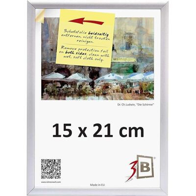 OEM Cadre Photo En Aluminium Avec Verre Acrylique 15 X 21 Cm A5 Argent Mat - Publicité OEM Cadre Photo En Aluminium Avec Verre Acrylique 15 X 21 Cm A5 Argent Mat - Publicité