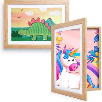 OEM Lot De 2 Cadres Photo Pour Dessins D'Enfants - En Mdf- Format A4-dou - Publicité OEM Lot De 2 Cadres Photo Pour Dessins D'Enfants - En Mdf- Format A4-dou - Publicité