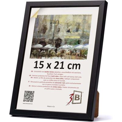 OEM Cadre Photo En Bois Avec Verre Acrylique 15x21cm Noir - Publicité OEM Cadre Photo En Bois Avec Verre Acrylique 15x21cm Noir - Publicité