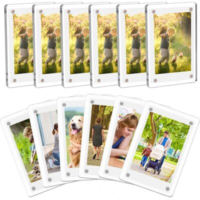 OEM Lot De 12 Cadres Photo Magnétiques En Acrylique Pour Réfrigérateur Cadres Magnétiques Pour Photos Transparent 6 X 9 Cm - Publicité OEM Lot De 12 Cadres Photo Magnétiques En Acrylique Pour Réfrigérateur Cadres Magnétiques Pour Photos Transparent 6 X 9 Cm - Publicité