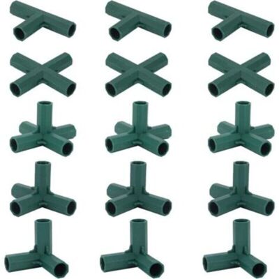 SANS MARQUE Lot De 15 Connecteurs Pour Cadre De Serre, Connecteurs D'Angle Pour Cadre De Jardin, Tige D'Hélice De 16 Mm, 4 Types, Support Robuste Et Stable Pour Serre - Publicité SANS MARQUE Lot De 15 Connecteurs Pour Cadre De Serre, Connecteurs D'Angle Pour Cadre De Jardin, Tige D'Hélice De 16 Mm, 4 Types, Support Robuste Et Stable Pour Serre - Publicité