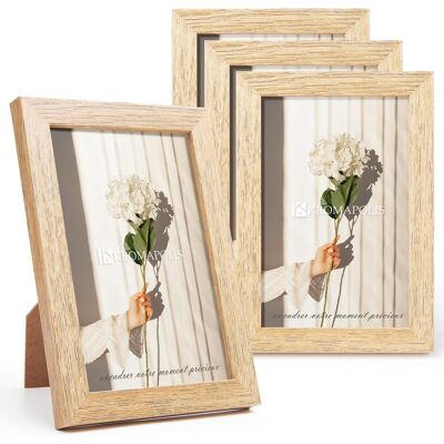 OEM Petits Cadre Photo Bois, En Mdf, Avec Fermeture À Visser, Panneau Arrière, Verre Acrylique De Qualité Supérieure, 10 X 15 Cm/lot De 4, Naturel - Publicité OEM Petits Cadre Photo Bois, En Mdf, Avec Fermeture À Visser, Panneau Arrière, Verre Acrylique De Qualité Supérieure, 10 X 15 Cm/lot De 4, Naturel - Publicité