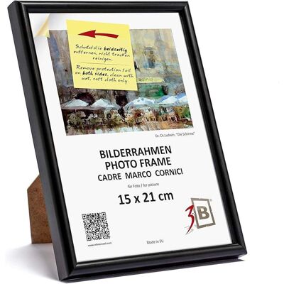 OEM Cadre Photo En Plastique Avec Verre Acrylique 15x21 (a5) Noir - Publicité OEM Cadre Photo En Plastique Avec Verre Acrylique 15x21 (a5) Noir - Publicité