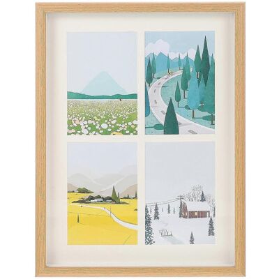LISATR Cadre Photo En Bois, Cadre Collage, Cadre Photo Pratique Pour Table Ou Mur-39x29cm-a - Publicité LISATR Cadre Photo En Bois, Cadre Collage, Cadre Photo Pratique Pour Table Ou Mur-39x29cm-a - Publicité