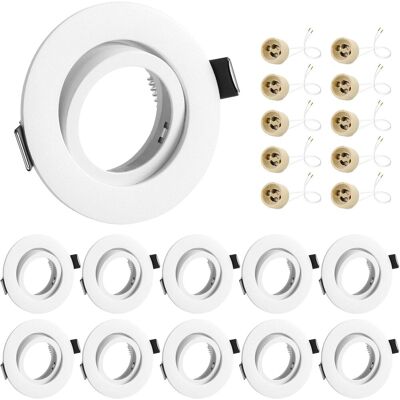 OEM Lot De 6 Cadres Pour Spots À Encastrer Orientables Aluminium Brossé,livré Avec Douilles Gu10,cadre De Montage Encastré Pour Lampes Halogènes Gu10 Mr16 Led Module - Publicité OEM Lot De 6 Cadres Pour Spots À Encastrer Orientables Aluminium Brossé,livré Avec Douilles Gu10,cadre De Montage Encastré Pour Lampes Halogènes Gu10 Mr16 Led Module - Publicité