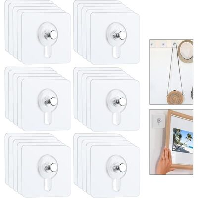 OEM Lot De 30 Accroche Tableau Sans Percer, Fixation Murale Transparent Accroche Cadre, Crochets Auto-adhésifs Pour Accroche Cadres Photo,miroir - Publicité OEM Lot De 30 Accroche Tableau Sans Percer, Fixation Murale Transparent Accroche Cadre, Crochets Auto-adhésifs Pour Accroche Cadres Photo,miroir - Publicité