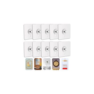OEM Paquet De 10 Chevalets Adhésifs, Aucun Perçage Requis, Crochets De Fixation De Cadre Adhésif Pour Suspendre Des Cadres Photo, Art Mural, Décoration, Sans Trous (transparent) - Publicité OEM Paquet De 10 Chevalets Adhésifs, Aucun Perçage Requis, Crochets De Fixation De Cadre Adhésif Pour Suspendre Des Cadres Photo, Art Mural, Décoration, Sans Trous (transparent) - Publicité