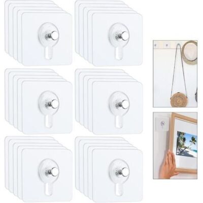 OEM Lot De 30 Accroche Tableau Sans Percer, Fixation Murale Transparent Accroche Cadre, Crochets Auto-adhésifs Pour Accroche Cadres Photo,miroir - Publicité OEM Lot De 30 Accroche Tableau Sans Percer, Fixation Murale Transparent Accroche Cadre, Crochets Auto-adhésifs Pour Accroche Cadres Photo,miroir - Publicité