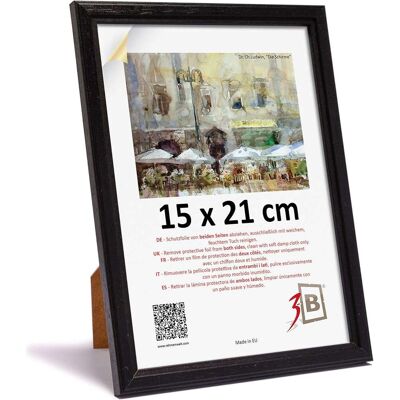 OEM Cadre Photo Avec Verre Acrylique, Cadre En Bois Noir, 15 X 21 Cm - Publicité OEM Cadre Photo Avec Verre Acrylique, Cadre En Bois Noir, 15 X 21 Cm - Publicité