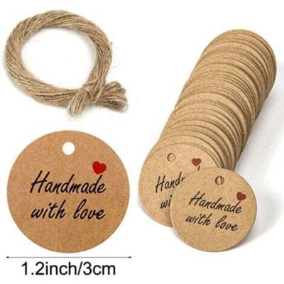 OEM 100pcs Papier Kraft Etiquette Étiquettes Cadeau 3x3cm Étiquette Ronde Etiquettes Kraft Étiquette De Mariage Avec Ficelle Pour Dragees Noël Anniversaire Communion (marron) - Publicité OEM 100pcs Papier Kraft Etiquette Étiquettes Cadeau 3x3cm Étiquette Ronde Etiquettes Kraft Étiquette De Mariage Avec Ficelle Pour Dragees Noël Anniversaire Communion (marron) - Publicité