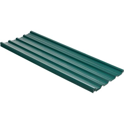 OEM 12 Tôles Trapézoïdales De 129 X 45 Cm (7 M²) Galvanisées, Profilées, Résistantes Aux Intempéries, De 0,25 Mm D'Épaisseur, Vertes. Publicité OEM 12 Tôles Trapézoïdales De 129 X 45 Cm (7 M²) Galvanisées, Profilées, Résistantes Aux Intempéries, De 0,25 Mm D'Épaisseur, Vertes. Publicité