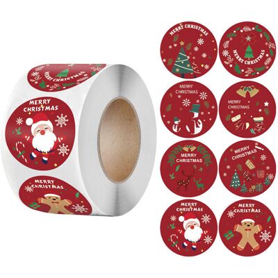OEM Papier Cadeau,500 Pièces Etiquettes Cadeau Noel, Etiquettes Noel Autocollantes, 1,5 Pouces Etiquette Noel, Arbre De Noël,père Noël,elk De Noël,cloche De Noël Rouleau D'Autocollants De Noël Pour Cadeau - Publicité OEM Papier Cadeau,500 Pièces Etiquettes Cadeau Noel, Etiquettes Noel Autocollantes, 1,5 Pouces Etiquette Noel, Arbre De Noël,père Noël,elk De Noël,cloche De Noël Rouleau D'Autocollants De Noël Pour Cadeau - Publicité