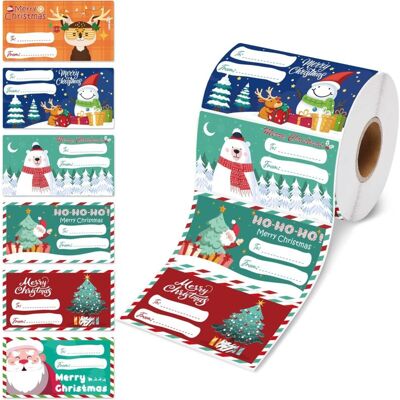 OEM Étiquettes Cadeaux De Noël Colorées 2,95 1,6 Pouces 1 Rouleau 240 Autocollants Étiquettes Cadeaux De Noël Papier D'Emballage De Noël Zb99 - Publicité OEM Étiquettes Cadeaux De Noël Colorées 2,95 1,6 Pouces 1 Rouleau 240 Autocollants Étiquettes Cadeaux De Noël Papier D'Emballage De Noël Zb99 - Publicité
