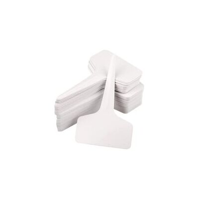 OEM Lot De 100 Mini Étiquettes Plastique En T Pour Plantes, 6x10 Cm, Blanches – - Publicité OEM Lot De 100 Mini Étiquettes Plastique En T Pour Plantes, 6x10 Cm, Blanches – - Publicité