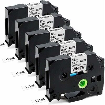 OEM Ruban Adhésif Compatible Brother Tze-231 – 12 Mm, Noir Sur Blanc, Lot De 5 Cassettes Pour Étiqueteuses P-touch H107, H200, 1005, 1280 - Publicité OEM Ruban Adhésif Compatible Brother Tze-231 – 12 Mm, Noir Sur Blanc, Lot De 5 Cassettes Pour Étiqueteuses P-touch H107, H200, 1005, 1280 - Publicité