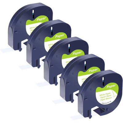OEM Lot De 5 Recharges D'Étiquettes En Papier Pour Dymo Letratag 91200, Ruban Blanc 1/2 X 13, Compatible Avec Les Recharges Pour Étiqueteuses Dymo, Fonctionne Avec Le Letra Tag Lt100h - Publicité OEM Lot De 5 Recharges D'Étiquettes En Papier Pour Dymo Letratag 91200, Ruban Blanc 1/2 X 13, Compatible Avec Les Recharges Pour Étiqueteuses Dymo, Fonctionne Avec Le Letra Tag Lt100h - Publicité