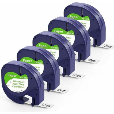 OEM Fimax Compatible Dymo Letratag Paper Tape 91200 12 Mm X 4 M Noir Sur Blanc, Recharge Pour Étiqueteuse Dymo Letratag Xr Lt-100h Lt-100t Xm (dymo Letratag Paper White Label Tape S0721510 ) - Publicité OEM Fimax Compatible Dymo Letratag Paper Tape 91200 12 Mm X 4 M Noir Sur Blanc, Recharge Pour Étiqueteuse Dymo Letratag Xr Lt-100h Lt-100t Xm (dymo Letratag Paper White Label Tape S0721510 ) - Publicité