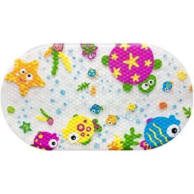 OEM Tapis Pour Enfants Non Slip Tapis De Bain Bebe Avec Ventouses Massage Tapis De Baignoire (la Vie Marine), 69x39cm - Publicité OEM Tapis Pour Enfants Non Slip Tapis De Bain Bebe Avec Ventouses Massage Tapis De Baignoire (la Vie Marine), 69x39cm - Publicité