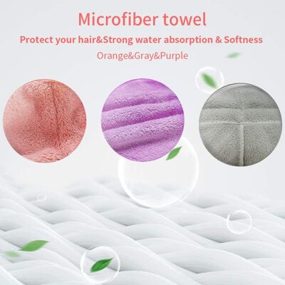 SANS MARQUE Serviette Seche Cheveux 3 Pcs Serviettes De Toilette Cheveux, Serviette Cheveux, Serviettes De Serviette Hydratantes, À Forte Vitesse Sèche Et Flexible - Publicité SANS MARQUE Serviette Seche Cheveux 3 Pcs Serviettes De Toilette Cheveux, Serviette Cheveux, Serviettes De Serviette Hydratantes, À Forte Vitesse Sèche Et Flexible - Publicité