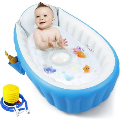 OEM Baignoire Gonflable Pour Bébé, Baignoire De Voyage Portable Pour Bébés, Baignoire Pour Bébé Avec Pompe À Air, Bac À Douche Pliable Antidérapant, Mini Piscine Gonflable Pour Nouveau-nés (bleue) - Publicité OEM Baignoire Gonflable Pour Bébé, Baignoire De Voyage Portable Pour Bébés, Baignoire Pour Bébé Avec Pompe À Air, Bac À Douche Pliable Antidérapant, Mini Piscine Gonflable Pour Nouveau-nés (bleue) - Publicité