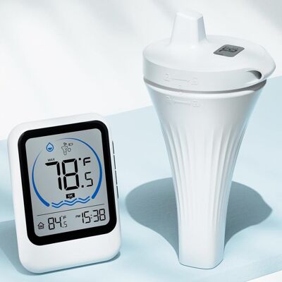 OEM Thermomètre De Piscine Numérique Avec Écran Lcd, Thermomètre De Piscine Sans Fil, Moniteur De Température Imperméable Ipx8 Pour Bain À Remous, Bain De Glace, Aquarium, Aquarium, Étang - Publicité OEM Thermomètre De Piscine Numérique Avec Écran Lcd, Thermomètre De Piscine Sans Fil, Moniteur De Température Imperméable Ipx8 Pour Bain À Remous, Bain De Glace, Aquarium, Aquarium, Étang - Publicité
