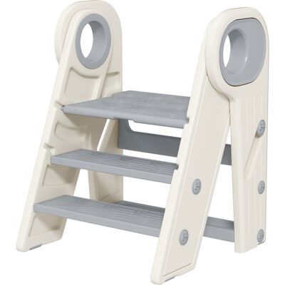 OEM Marche Pied Pour Enfant 3 Marches, Marchepied De Cuisine Pour Enfant, Pliable, Hauteur Ajustable De 2 À 3 Marches, Gris - Publicité OEM Marche Pied Pour Enfant 3 Marches, Marchepied De Cuisine Pour Enfant, Pliable, Hauteur Ajustable De 2 À 3 Marches, Gris - Publicité